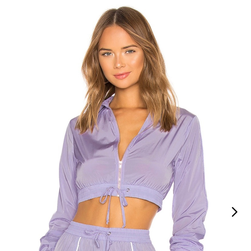 NWOT Lovers+Friends Lilac Liz Track Jacket